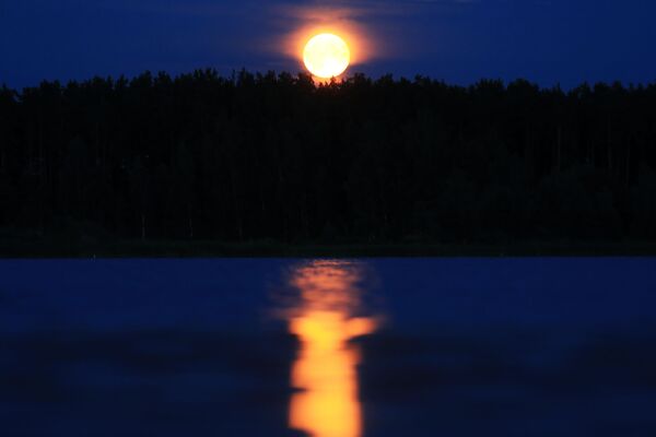 Фаза лунного затмения кровавая луна в Тверской области - Sputnik Узбекистан