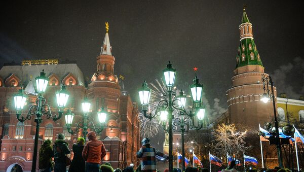 Празднование Нового года в Москве - Sputnik Узбекистан