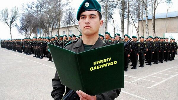 Принятие военной присяги - Sputnik Узбекистан