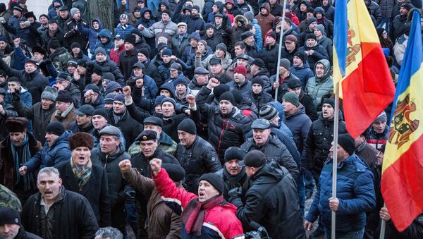 Протест у здания Парламента Молдовы - Sputnik Узбекистан