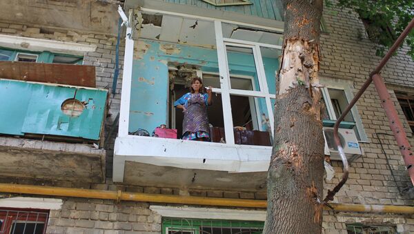 Разрушения в результате обстрела армией Украины. - Sputnik Узбекистан