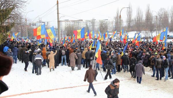 Proteste 22.01.2016 Протест 22.01.2016 Молдова 1 Moldova 1 - Sputnik Узбекистан
