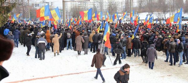 Акции протеста в Кишиневе Акции протеста в Кишиневе - Sputnik Узбекистан