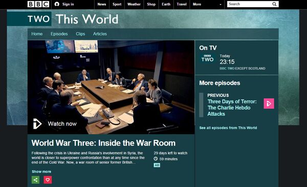 Скриншот сайта с кадром фильма BBC Скриншот сайта с кадром фильма BBC - Sputnik Узбекистан