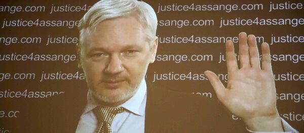 Джулиан Ассанж на пресс-конференции в Лондоне - Sputnik Узбекистан