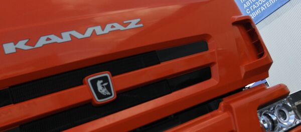 Открытие на заводе ОАО КАМАЗ линии по производству техники, работающей на газу Открытие на заводе ОАО КАМАЗ линии по производству техники, работающей на газу - Sputnik Узбекистан