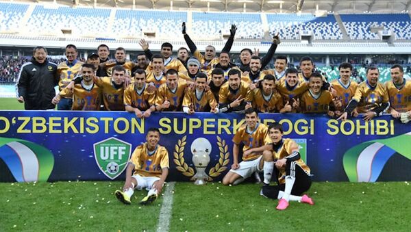 Футбольный клуб Насаф после победы в Суперкубке Узбекистана - Sputnik Узбекистан