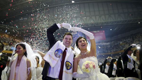 Массовая свадьба в Южной Корее - Sputnik Узбекистан