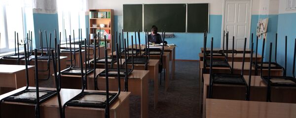 Преподаватель в аудитории школы Преподаватель в аудитории школы - Sputnik Ўзбекистон