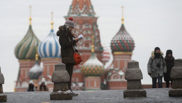 Туристы на Красной площади в Москве - Sputnik Узбекистан