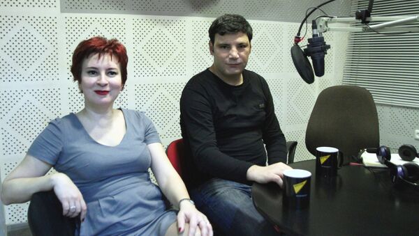 Журналист Дарья Асламова в павильоне радио Sputnik Армения - Sputnik Узбекистан