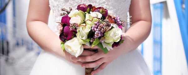 Свадебный букет невесты Свадебный букет невесты - Sputnik Ўзбекистон