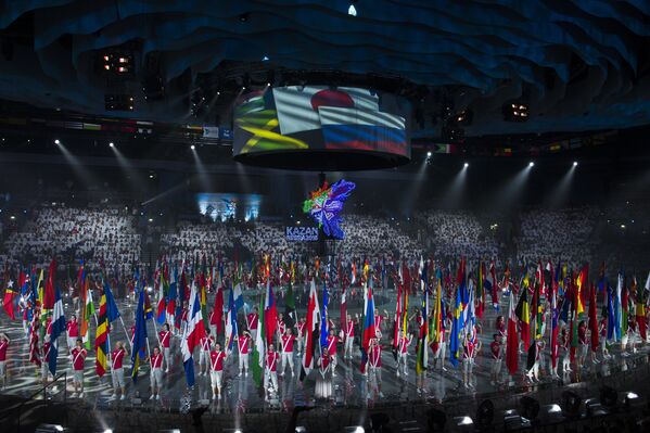 Церемония закрытия XVI чемпионата мира по водным видам спорта - Sputnik Узбекистан