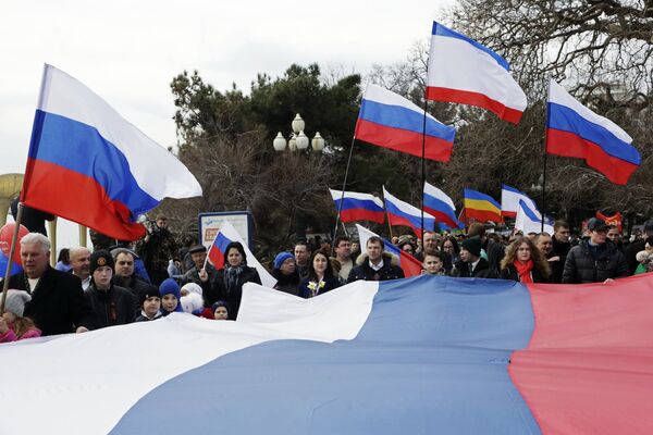 Празднование Дня воссоединения Крыма с Россией - Sputnik Узбекистан