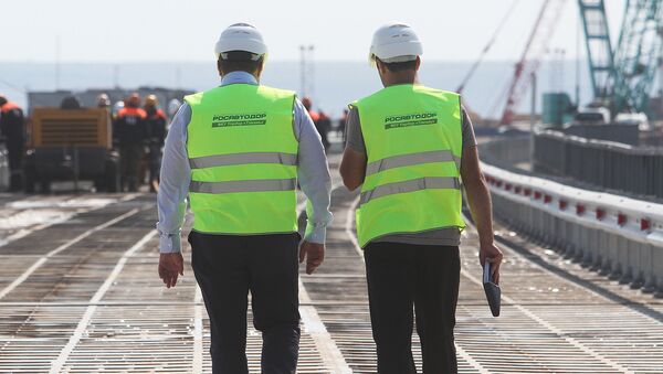 Подготовительные работы перед строительством Керченского моста в Тамани - Sputnik Узбекистан