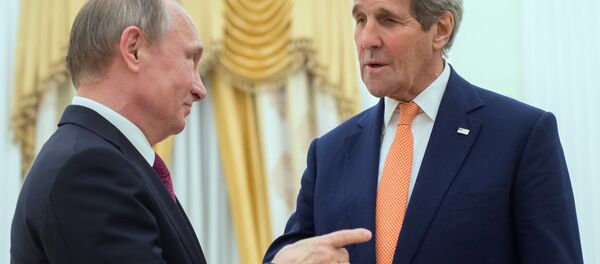 Встреча президента РФ В. Путина с государственным секретарем США Дж.Керри - Sputnik Узбекистан