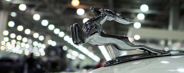 Эмблема Горьковского автомобильного завода на капоте автомобиля Эмблема Горьковского автомобильного завода на капоте автомобиля - Sputnik Узбекистан