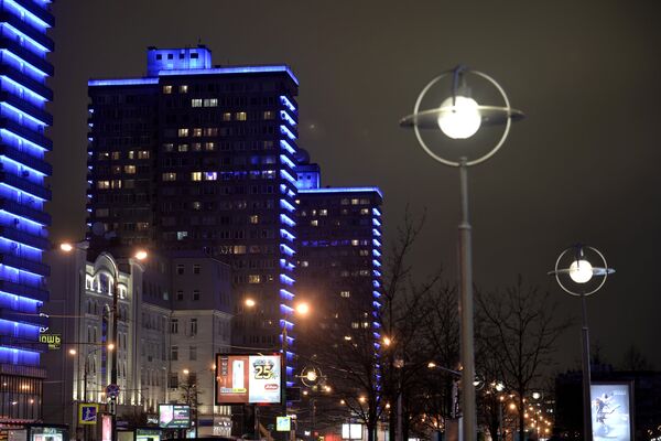 Международная акция Light It Up Blue в России - Sputnik Узбекистан
