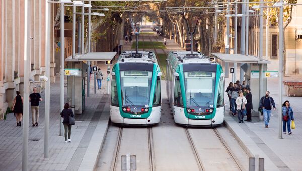 Barselonada zamonaviy tramvay - Sputnik O‘zbekiston