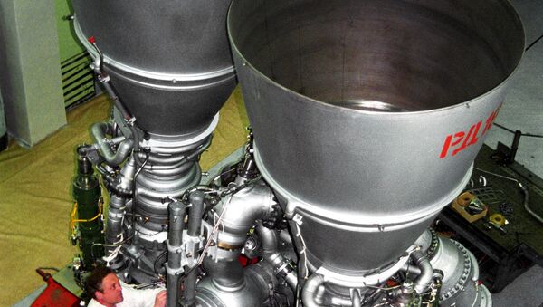 Ракетный кислородно-керосиновый двигатель РД-180 - Sputnik Узбекистан