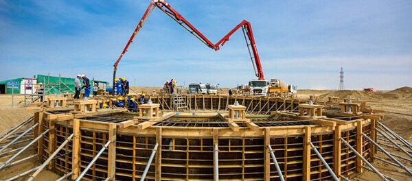 Фоторепортаж с места строительства Кандымского ГПК Фоторепортаж с места строительства Кандымского ГПК - Sputnik Ўзбекистон