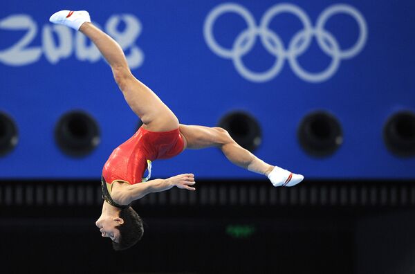 Выступление Оксаны Чусовитиной на Олимпийских Играх в Пекине. 2008 Выступление Оксаны Чусовитиной на Олимпийских Играх в Пекине. 2008 - Sputnik Узбекистан