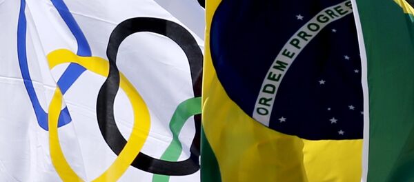 Олимпийский и бразильский фланги Олимпийский и бразильский фланги - Sputnik Узбекистан