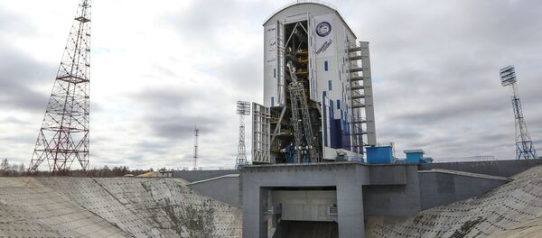 Ракета-носитель Союз-2.1а на стартовой площадке космодрома Восточный Ракета-носитель Союз-2.1а на стартовой площадке космодрома Восточный - Sputnik Узбекистан