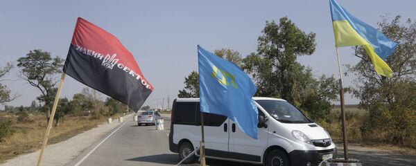 Ситуация на границе Украины и Крыма Ситуация на границе Украины и Крыма - Sputnik Ўзбекистон