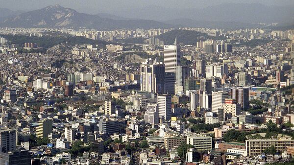 Вид на город Сеул с горы Намсан - Sputnik Ўзбекистон
