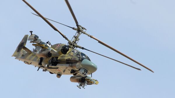 Боевое применение российского вертолета Ка-52 в Сирии - Sputnik Ўзбекистон