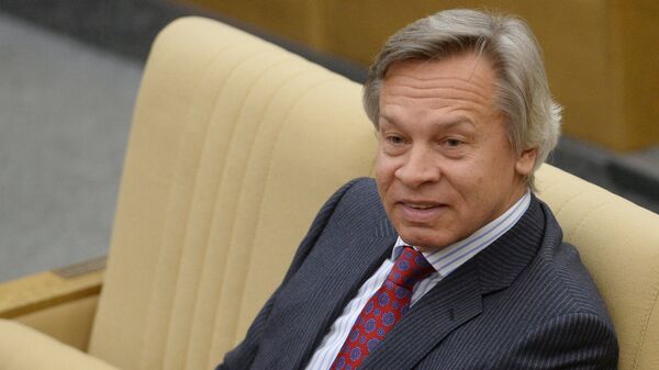Predsedatel komiteta Gosudarstvennoy Dumi RF po mejdunarodnim delam Aleksey Pushkov - Sputnik O‘zbekiston