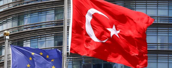Флаги Турции и Евросоюза - Sputnik Узбекистан