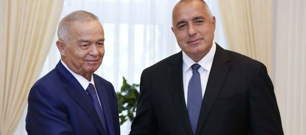 Президент Узбекистана Ислам Каримов и премьер Болгарии Бойко Борисов Президент Узбекистана Ислам Каримов и премьер Болгарии Бойко Борисов - Sputnik Узбекистан
