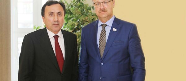 Встреча Чрезвычайного и Полномочного Посла Республики Таджикистан в Российской Федерации Имомуддина Сатторова с Председателем комитета Совета Федерации по международным делам Федерального Собрания Российской Федерации Константином Косачевым - Sputnik Узбекистан