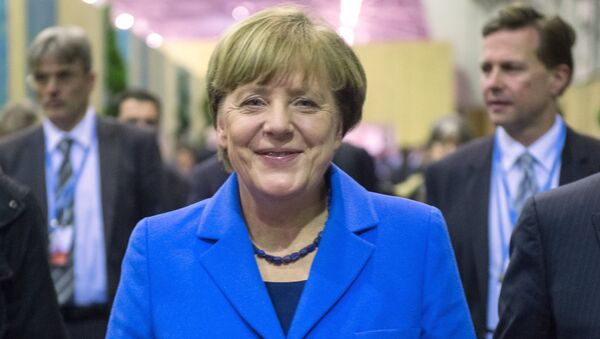 Федеральный канцлер Германии Ангела Меркель на всемирной конференции ООН по климату - Sputnik Узбекистан