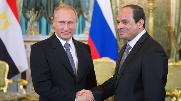 Президент РФ В.Путин встретился президентом Египта А.Ф.ас-Сиси - Sputnik Узбекистан