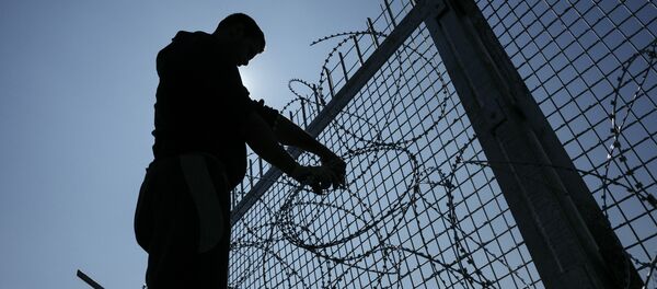 Установка заграждений для предотвращения незаконного пересечения границы мигрантами. Установка заграждений для предотвращения незаконного пересечения границы мигрантами. - Sputnik Узбекистан