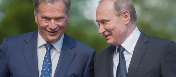 Россия президенти В. Путин ва Финляндия раҳбари С. Ниинистё Россия президенти В. Путин ва Финляндия раҳбари С. Ниинистё - Sputnik Ўзбекистон