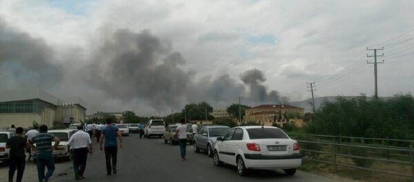 Мощный взрыв на заводе телемеханики Араз Министерства оборонной промышленности АР Мощный взрыв на заводе телемеханики Араз Министерства оборонной промышленности АР - Sputnik Узбекистан