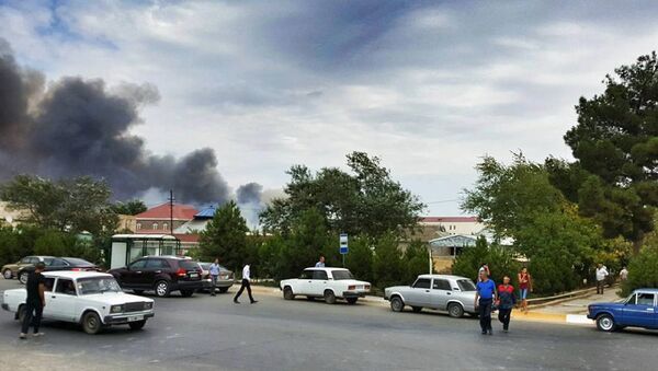 Взрыв в городе Ширван на заводе Араз Министерства оборонной промышленности - Sputnik Ўзбекистон