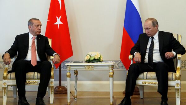 Президент Турции Тайип Эрдоган и президент России Владимир Путин - Sputnik Узбекистан