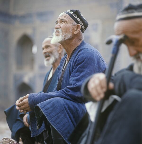 Пожилой узбек в Самарканде. Узбекская ССР - Sputnik Узбекистан