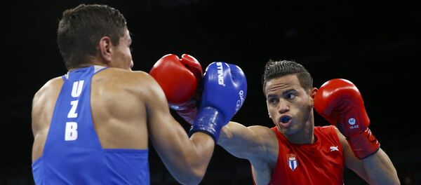 Узбекский боксер Муроджон Ахмадалиев на Олимпиаде в Рио Узбекский боксер Муроджон Ахмадалиев на Олимпиаде в Рио - Sputnik Узбекистан