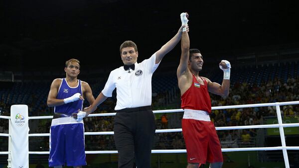 Узбекский боксер Шахобиддин Зоиров на олимпиаде в Рио - Sputnik Ўзбекистон