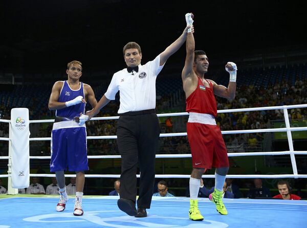 Узбекский боксер Шахобиддин Зоиров на олимпиаде в Рио Узбекский боксер Шахобиддин Зоиров на олимпиаде в Рио - Sputnik Узбекистан