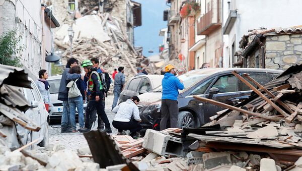 Последствия землетрясения в итальянском городе Аматриче - Sputnik Узбекистан