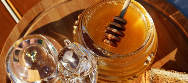 Свежий мед на столе готов к дегустации пчеловодами. Свежий мед на столе готов к дегустации пчеловодами. - Sputnik Ўзбекистон