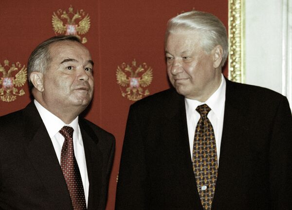 Президент РФ Борис Ельцин и президент Узбекистана Ислам Каримов - Sputnik Узбекистан