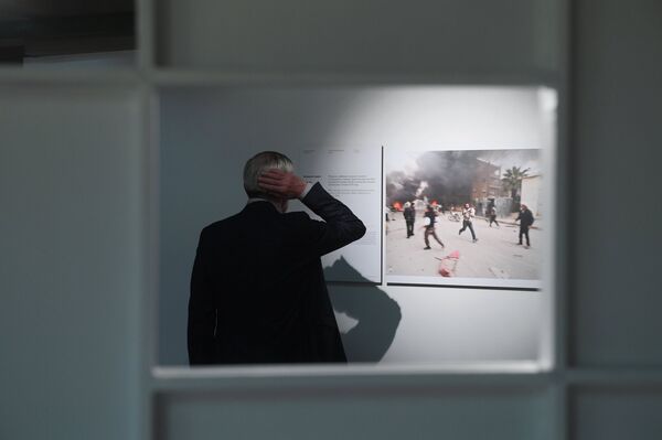 Открытие выставки победителей и призеров конкурса имени Андрея Стенина в Москве Открытие выставки победителей и призеров конкурса имени Андрея Стенина в Москве - Sputnik Узбекистан